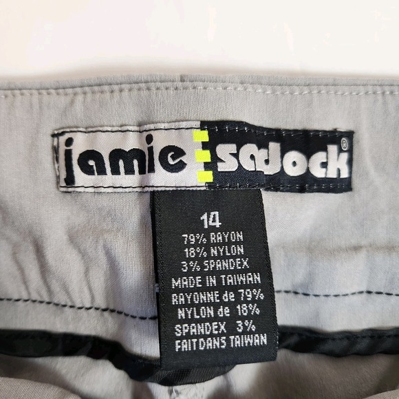 Jamie Sadock Womens Golf Pants Size 14 Gray Stretch Tennis Golf Zip Pockets - Picture 13 of 16